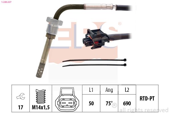 EPS 1.220.227 Sensor, exhaust gas temperature