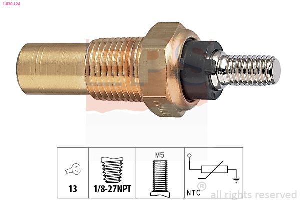 EPS 1.830.124 Sensor, coolant temperature