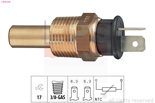 EPS 1.830.228 Sensor, coolant temperature