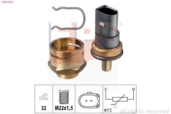 EPS 1.830.278K Sensor, coolant temperature