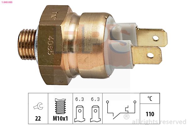 EPS 1.840.085 Temperature Switch, coolant warning lamp