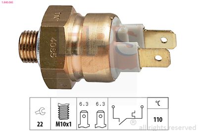 Temperature Switch, coolant warning lamp EPS 1.840.085