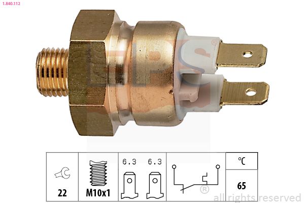 EPS 1.840.112 Temperature Switch, coolant warning lamp