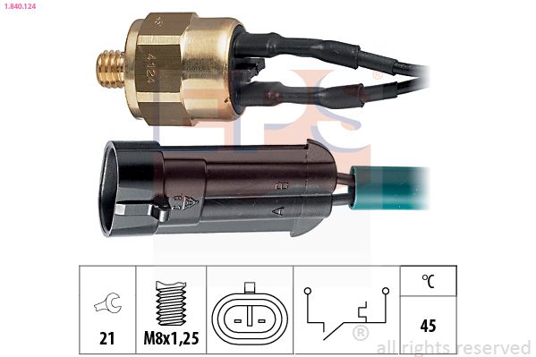 EPS 1.840.124 Temperature Switch, coolant warning lamp