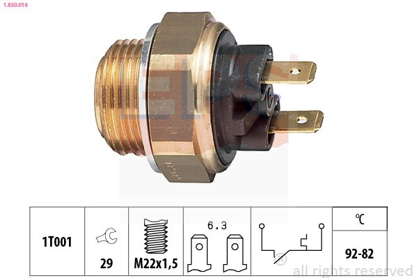 EPS 1.850.016 Temperature Switch, radiator fan