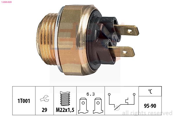 EPS 1.850.020 Temperature Switch, radiator fan