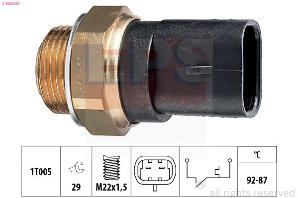 EPS 1.850.031 Temperature Switch, radiator fan