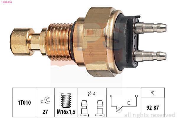 EPS 1.850.036 Temperature Switch, radiator fan