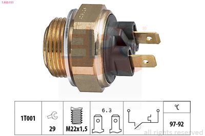 Temperature Switch, radiator fan EPS 1.850.111