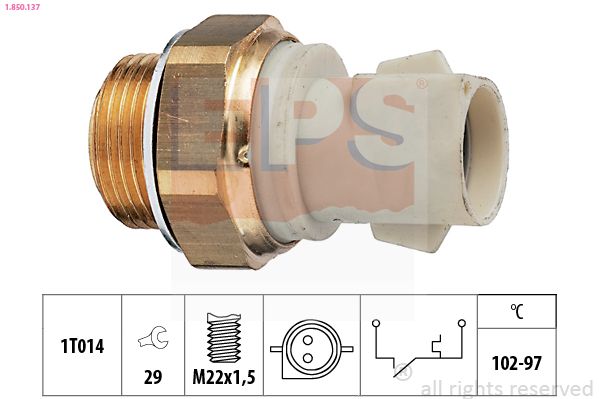EPS 1.850.137 Temperature Switch, radiator fan