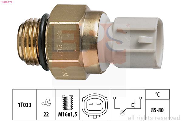 EPS 1.850.173 Temperature Switch, radiator fan