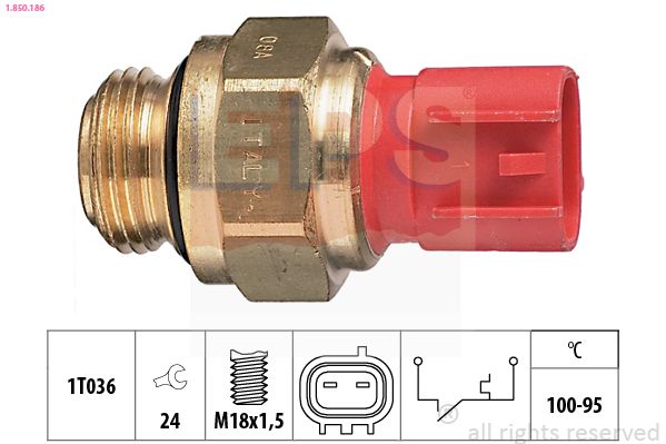 EPS 1.850.186 Temperature Switch, radiator fan