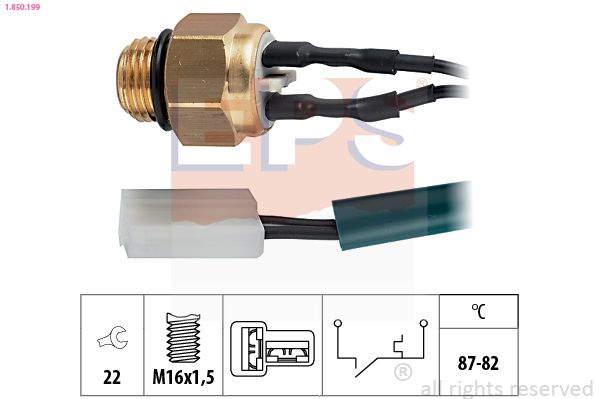 EPS 1.850.199 Temperature Switch, radiator fan
