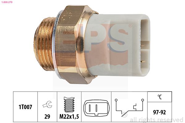 EPS 1.850.279 Temperature Switch, radiator fan