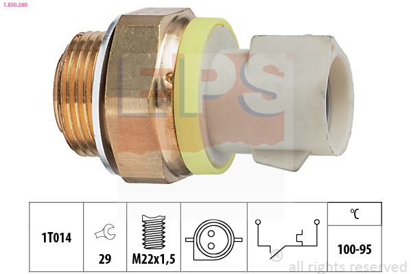 EPS 1.850.280 Temperature Switch, radiator fan