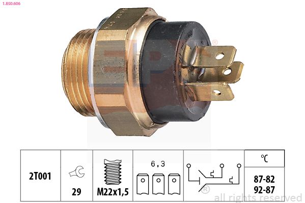 EPS 1.850.606 Temperature Switch, radiator fan