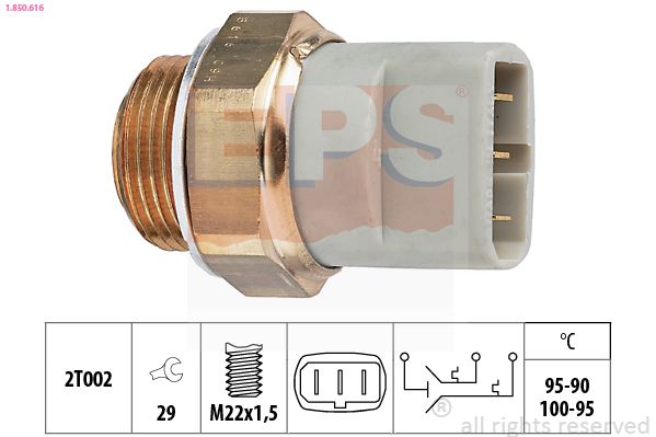 EPS 1.850.616 Temperature Switch, radiator fan