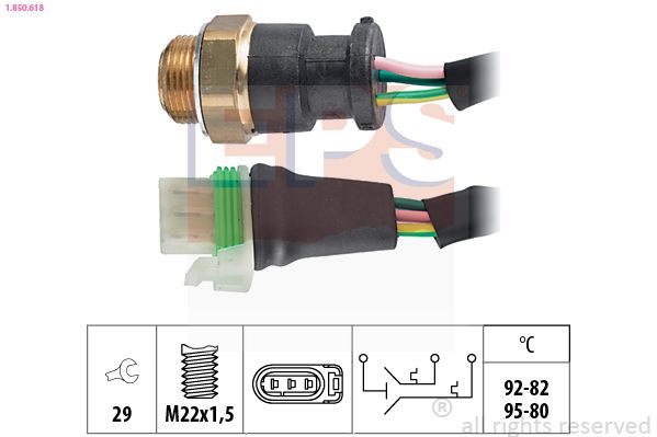 EPS 1.850.618 Temperature Switch, radiator fan