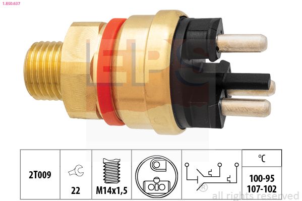 EPS 1.850.637 Temperature Switch, radiator fan