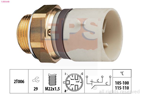 EPS 1.850.648 Temperature Switch, radiator fan