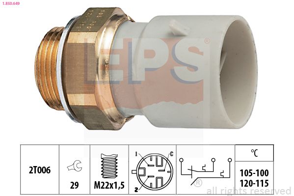 EPS 1.850.649 Temperature Switch, radiator fan