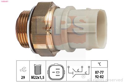 Temperature Switch, radiator fan EPS 1.850.651