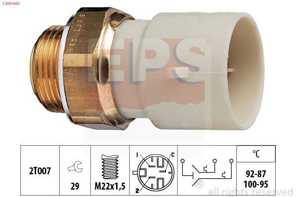 EPS 1.850.663 Temperature Switch, radiator fan