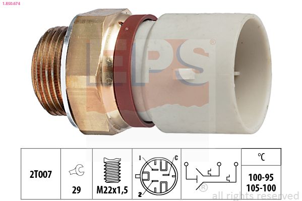 EPS 1.850.674 Temperature Switch, radiator fan