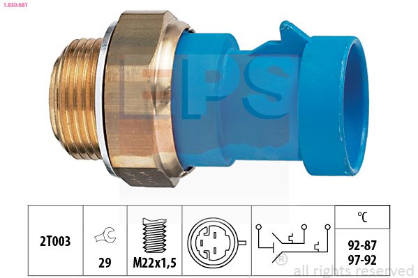 EPS 1.850.681 Temperature Switch, radiator fan