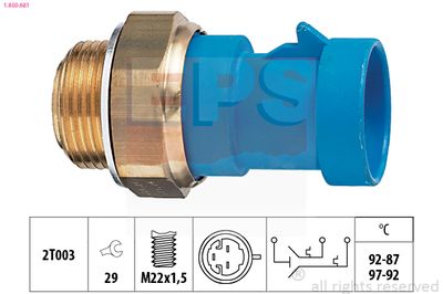 Temperature Switch, radiator fan EPS 1.850.681