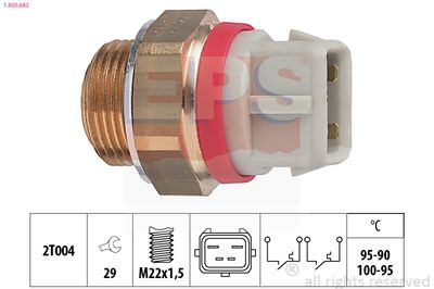 Temperature Switch, radiator fan EPS 1.850.682
