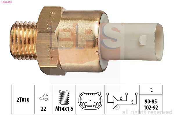 EPS 1.850.683 Temperature Switch, radiator fan