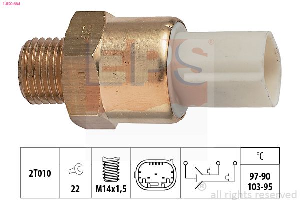 EPS 1.850.684 Temperature Switch, radiator fan