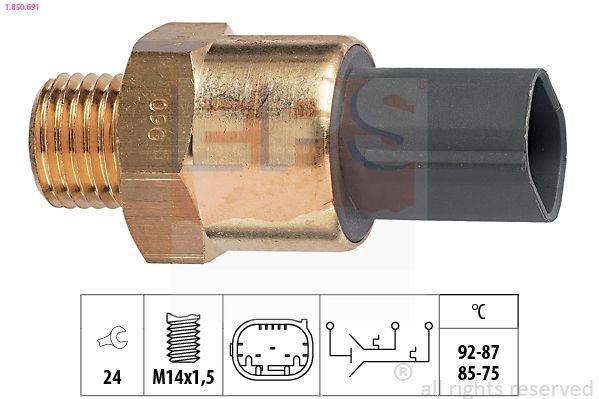 EPS 1.850.691 Temperature Switch, radiator fan
