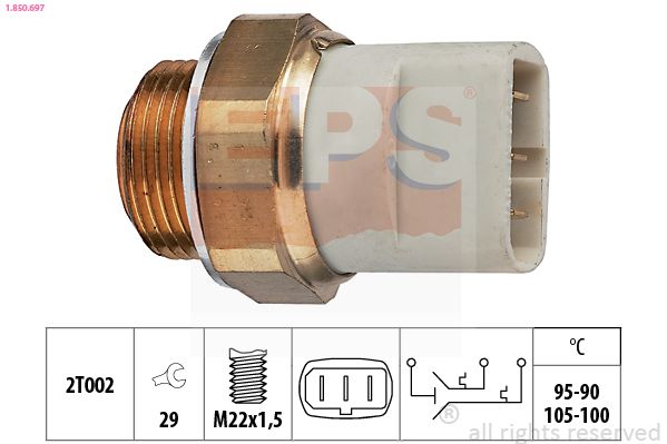 EPS 1.850.697 Temperature Switch, radiator fan