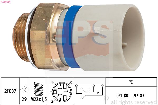 EPS 1.850.701 Temperature Switch, radiator fan