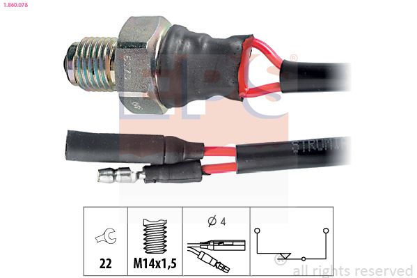 EPS 1.860.078 Switch, reverse light