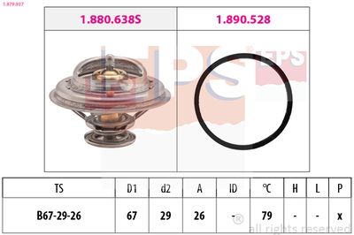Thermostat, coolant EPS 1.879.937