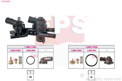 Thermostat, coolant EPS 1.879.962KK