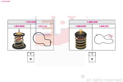 Thermostat, coolant EPS 1.879.963KK