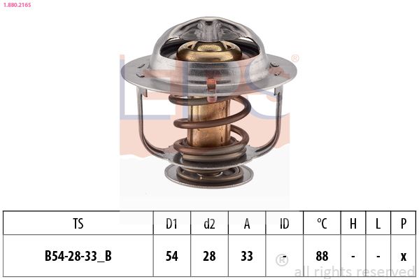 EPS 1.880.216S Thermostat, coolant