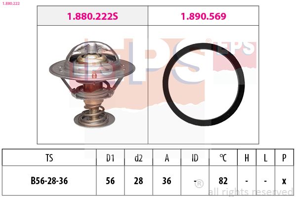 EPS 1.880.222 Thermostat, coolant
