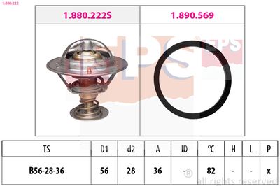 Thermostat, coolant EPS 1.880.222