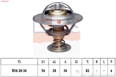 Thermostat, coolant EPS 1.880.222S