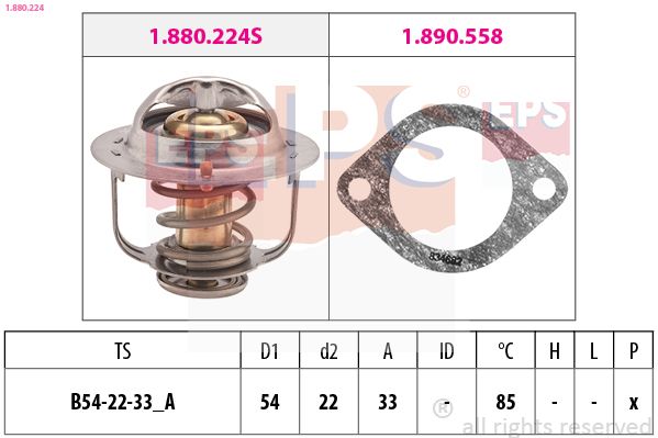 EPS 1.880.224 Thermostat, coolant