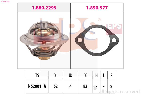 EPS 1.880.244 Thermostat, coolant