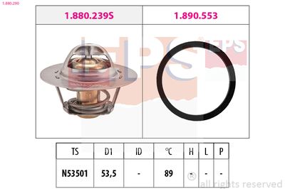 Thermostat, coolant EPS 1.880.290