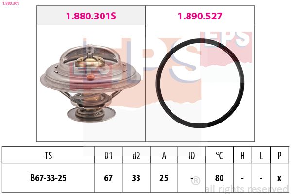 EPS 1.880.301 Thermostat, coolant