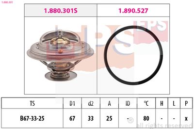 Thermostat, coolant EPS 1.880.301