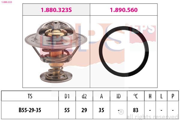 EPS 1.880.323 Thermostat, coolant
